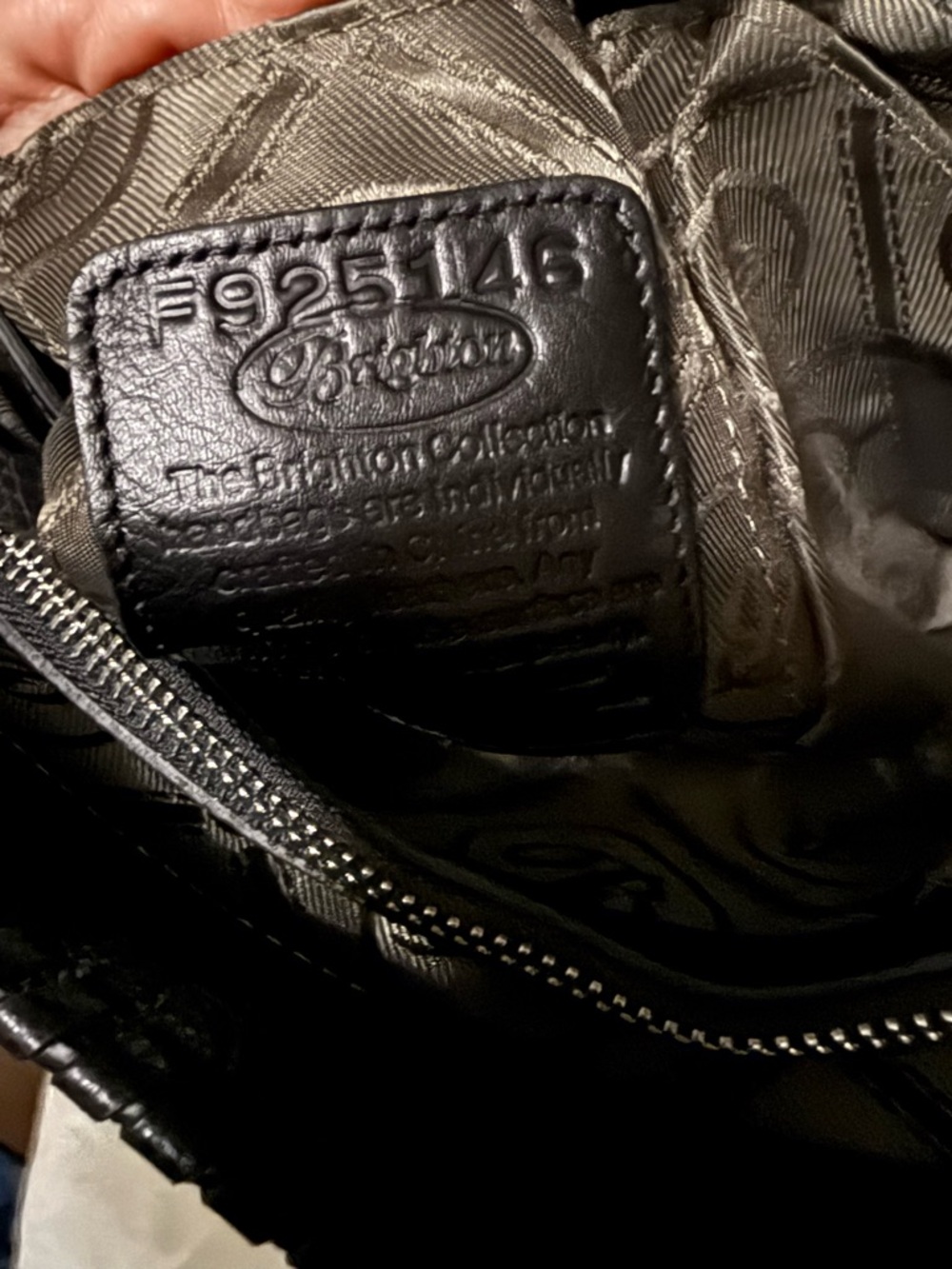 Brighton Black Leather Tassel Tote - Picture 6 of 6